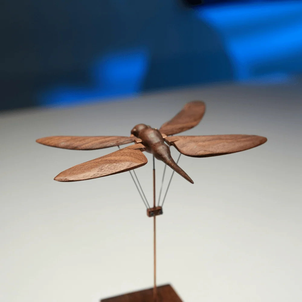 WarmFunDecor Handcrafted Wooden Dragonfly Automaton