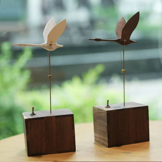 Handcrafted Wooden White Swan Automaton_Woodartwork_Deskdecor_Roomdecor_Stressrelief_WarmFunDecor