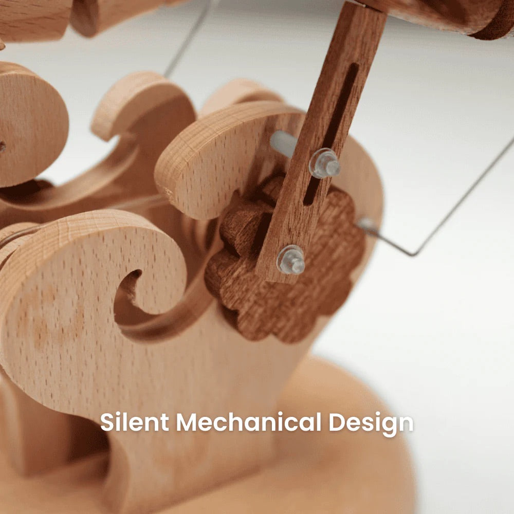 Handcrafted Wooden Dolphin Automaton