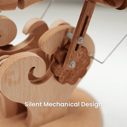 Handcrafted Wooden Dolphin Automaton