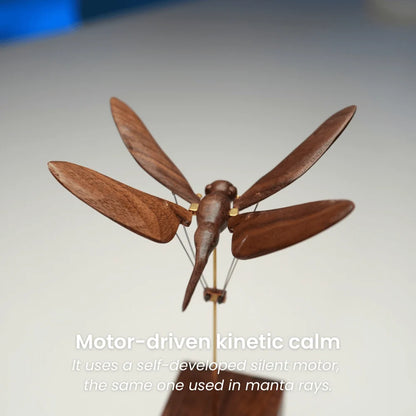 WarmFunDecor Handcrafted Wooden Dragonfly Automaton