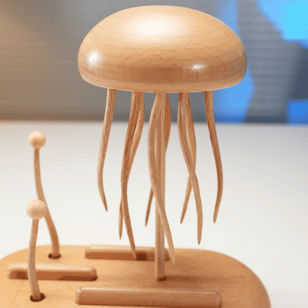 Handcrafted Wooden Jellyfish Automaton(Big)