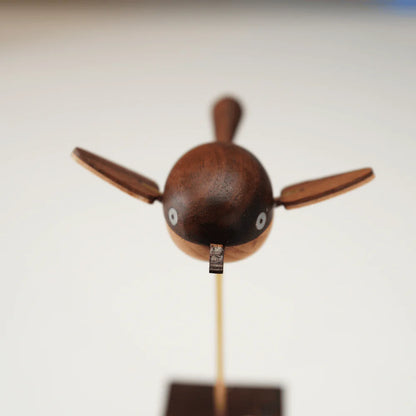 Handcrafted Walnut Bird Automaton
