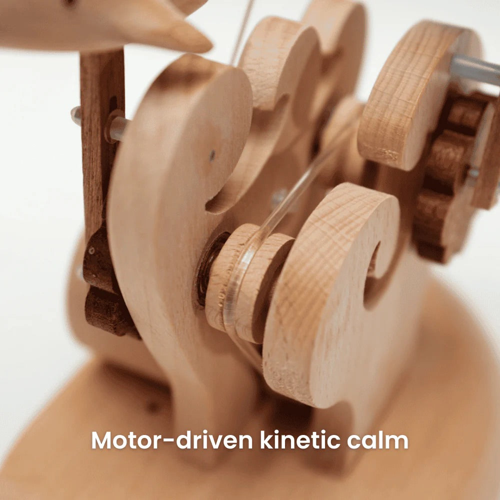 Handcrafted Wooden Dolphin Automaton