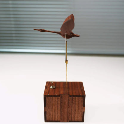 HandcraftedWalnutSwanAutomaton__Handmade_Roomdecor_Deskdecor_Woodartwork