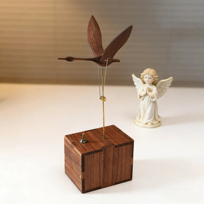 HandcraftedWalnutSwanAutomaton__Handmade_Roomdecor_Deskdecor_Woodartwork