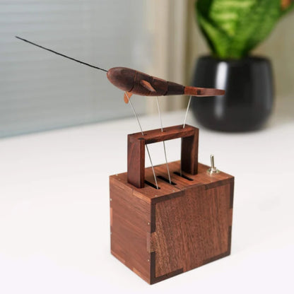 Handcrafted Walnut Whale Automaton_Deckdecor_Roomdecor_Oceanlover_Warmfundecor
