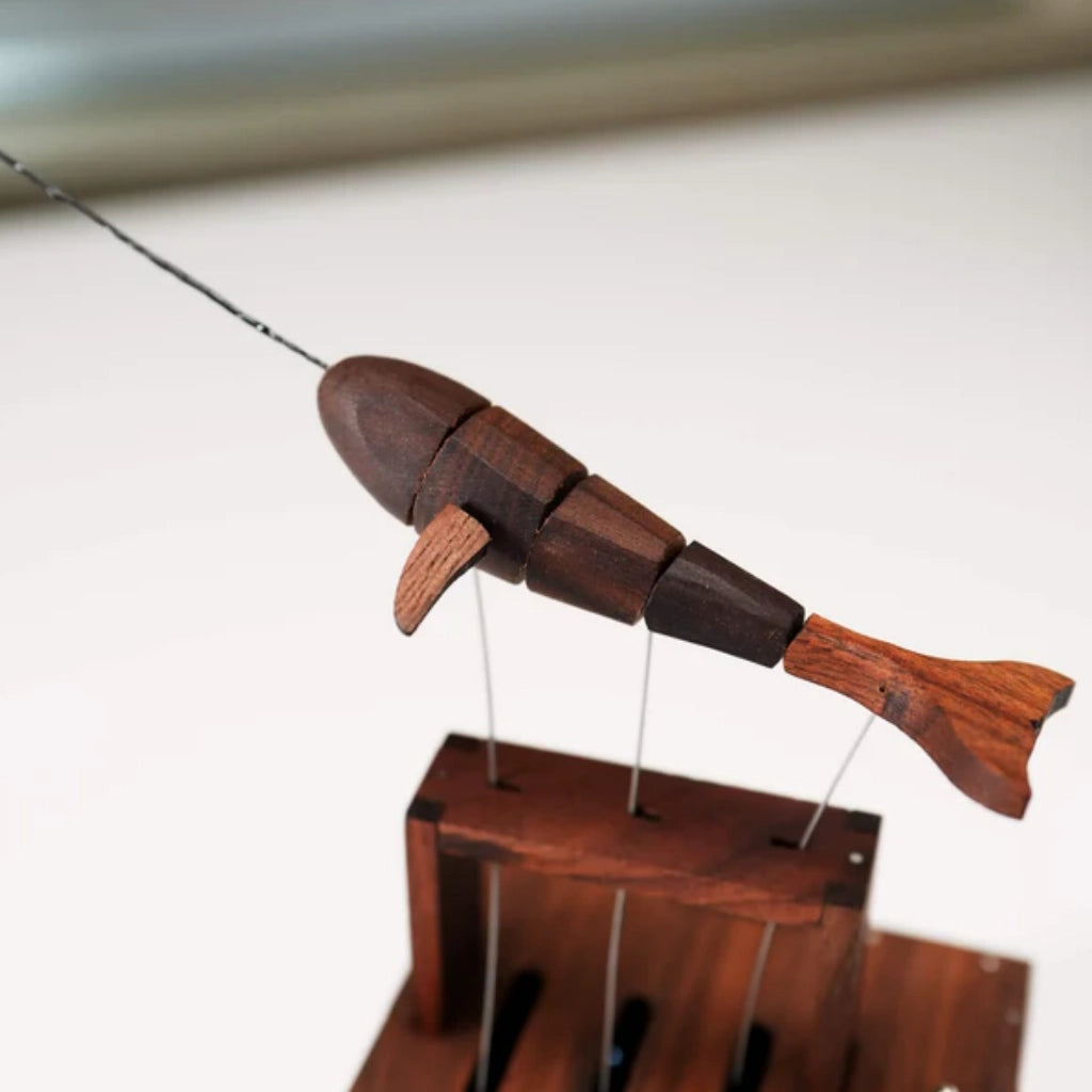 Handcrafted Walnut Whale ORNAMENTAutomaton_Deckdecor_Roomdecor_Woodart_Oceanlover_Warmfundecor