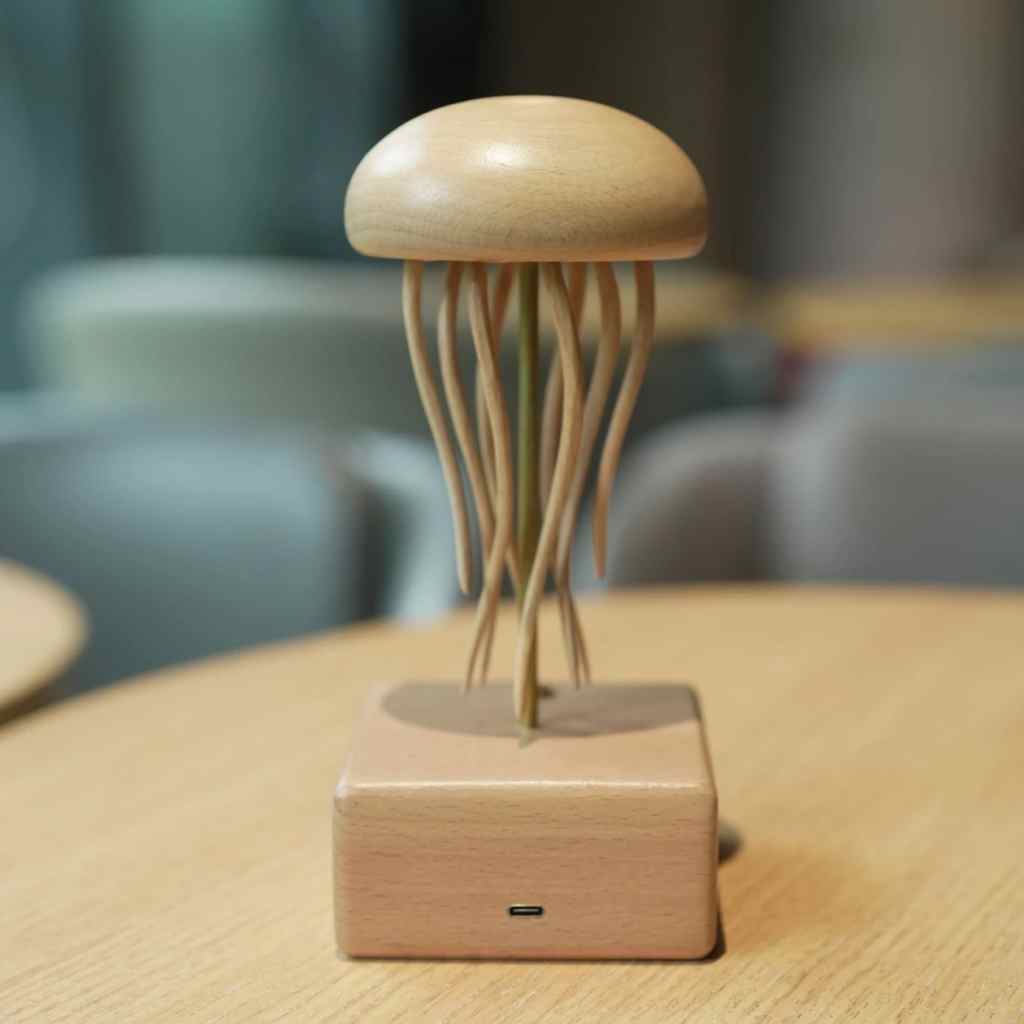 Handcrafted Wooden Jellyfish Automaton