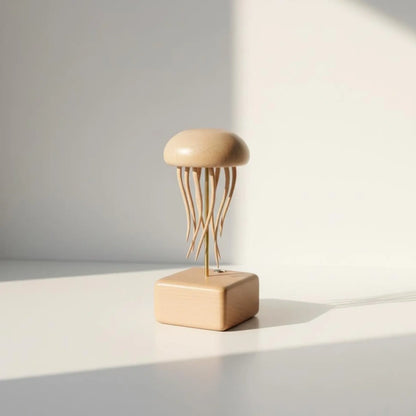 This handcrafted wooden jellyfish ornament by WarmFunDecor relieves fatigue and stress, and is also suitable for home decoration.
