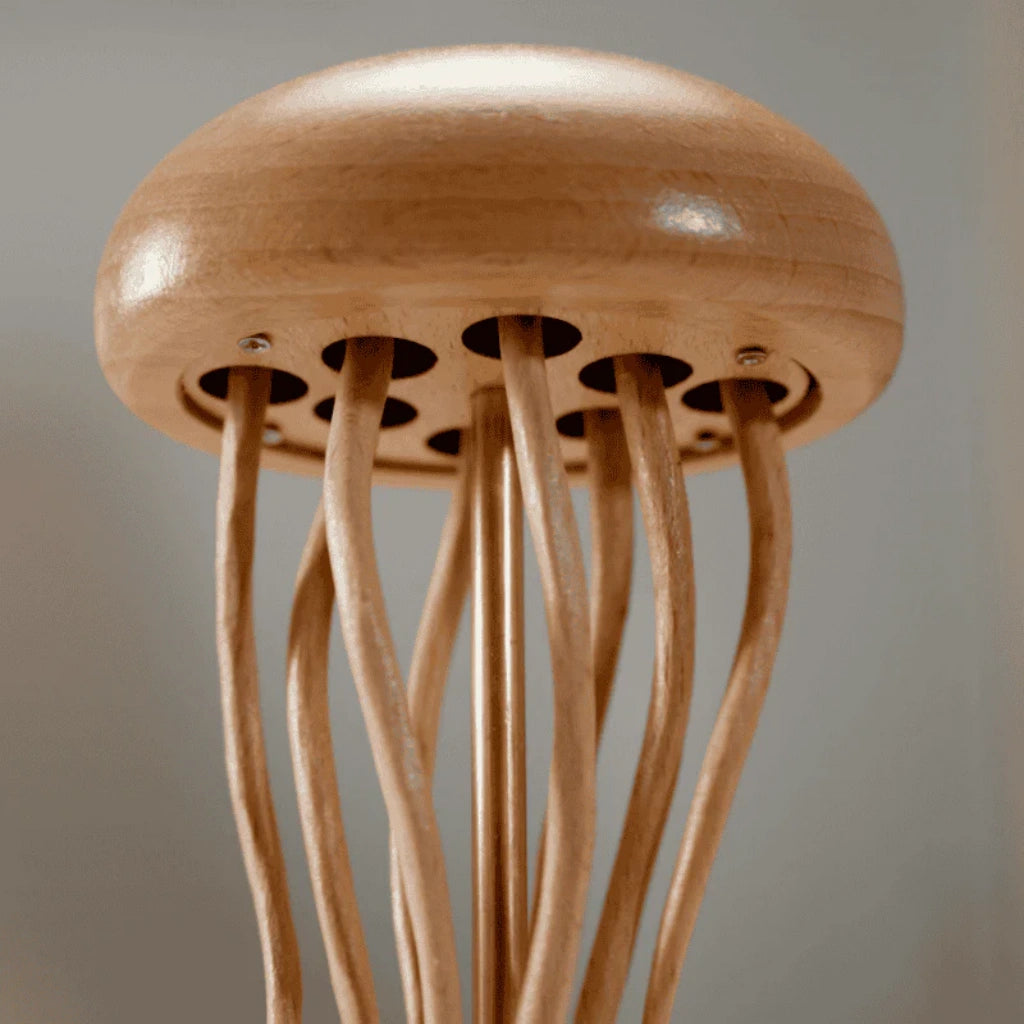 Handcrafted Wooden Jellyfish Automaton_Handmade_Deskdecor_Oceanlover_Roomornament_WarmFunDecor