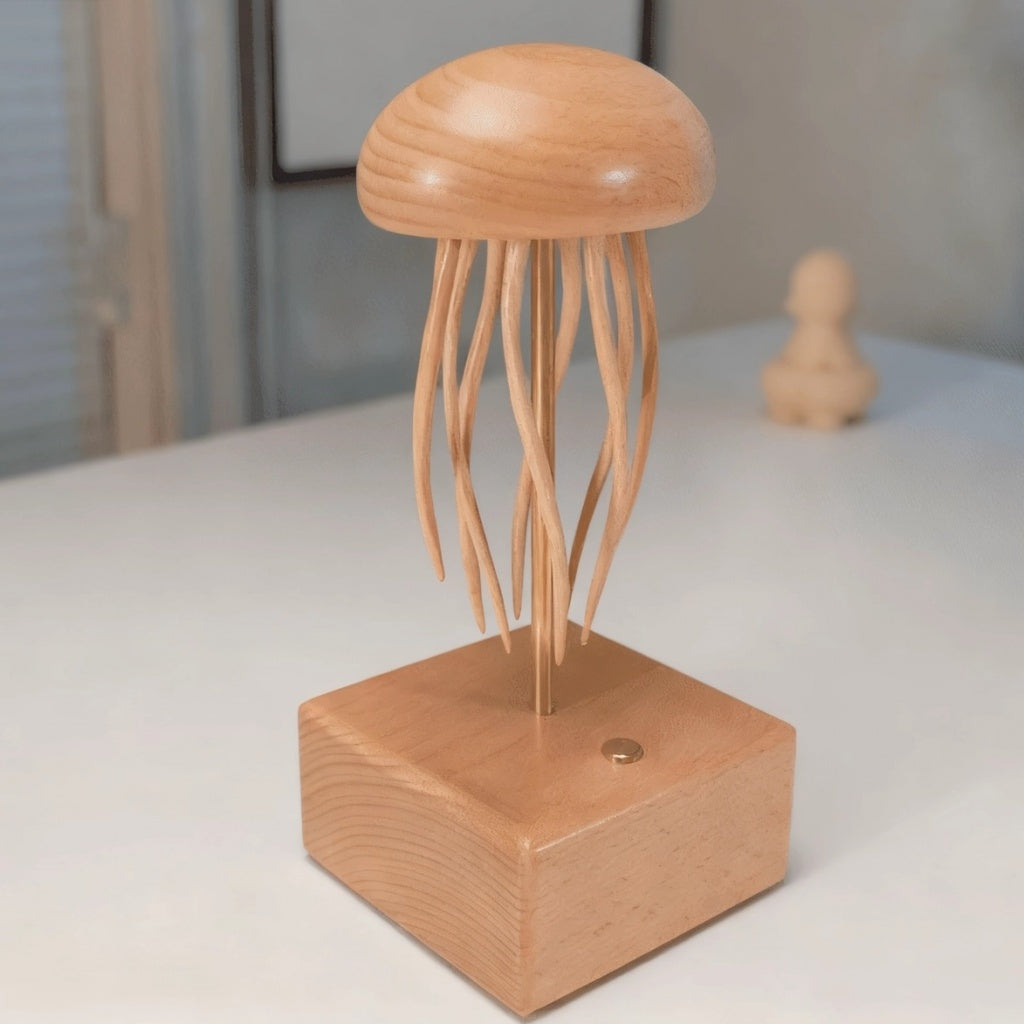 Handcrafted Wooden Jellyfish Automaton – WarmFunDecor