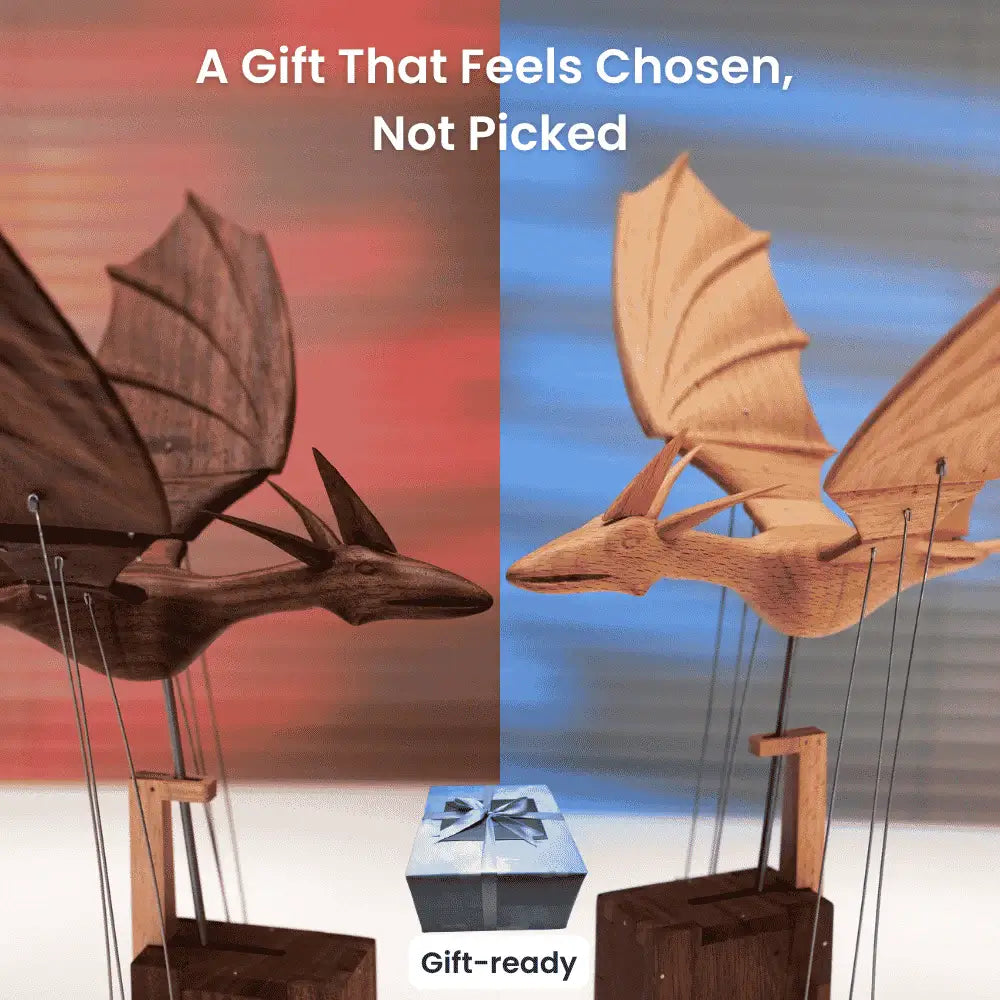 Handcrafted Wooden Dragon Automaton