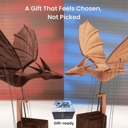 Handcrafted Wooden Dragon Automaton
