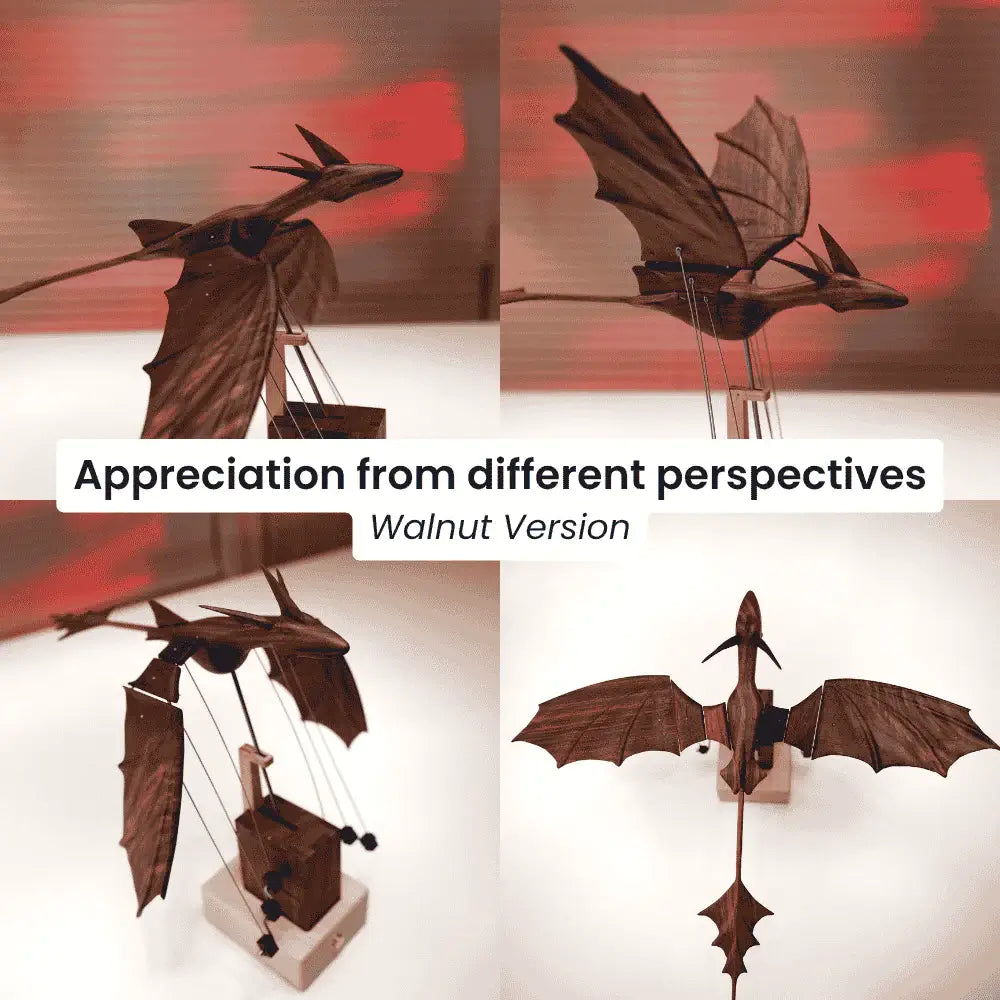 Handcrafted Wooden Dragon Automaton