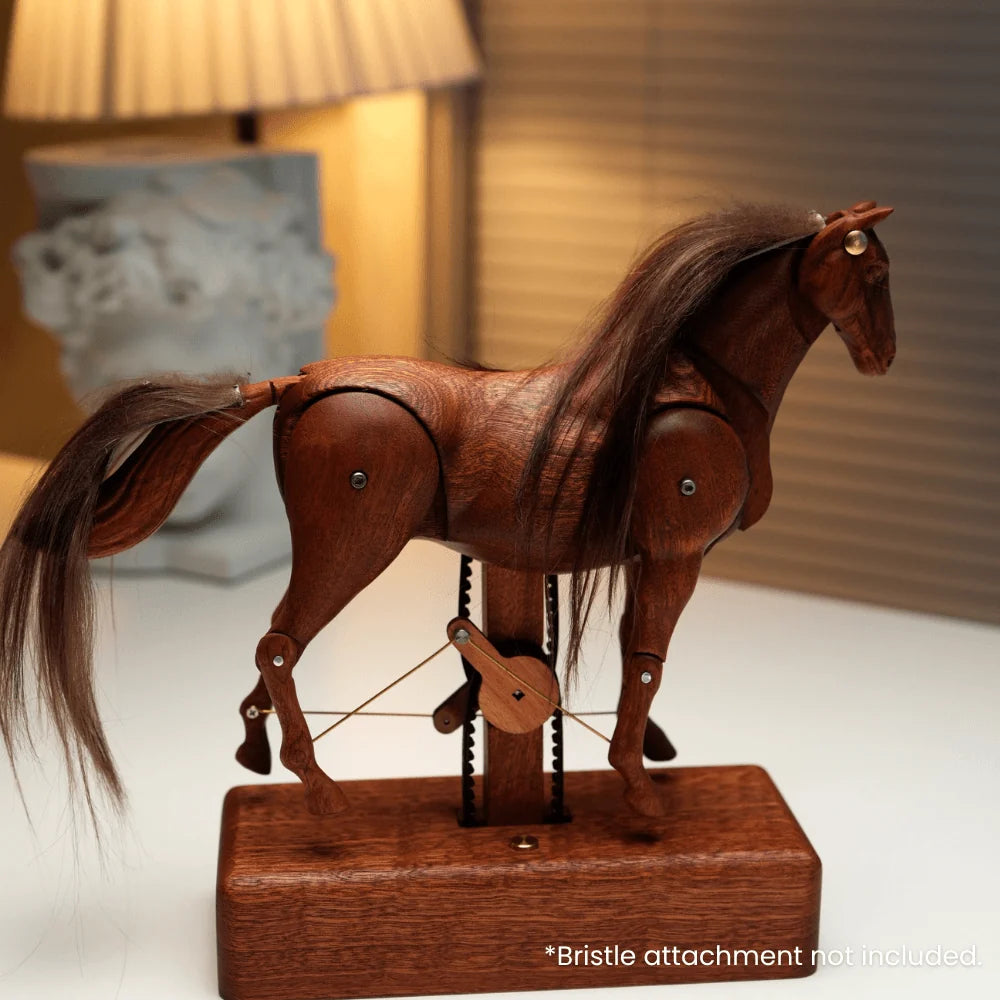WarmFunDecor Handcrafted Wooden Horse Automaton