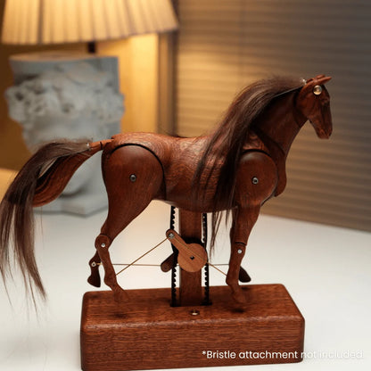 WarmFunDecor Handcrafted Wooden Horse Automaton