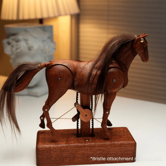WarmFunDecor Handcrafted Wooden Horse Automaton