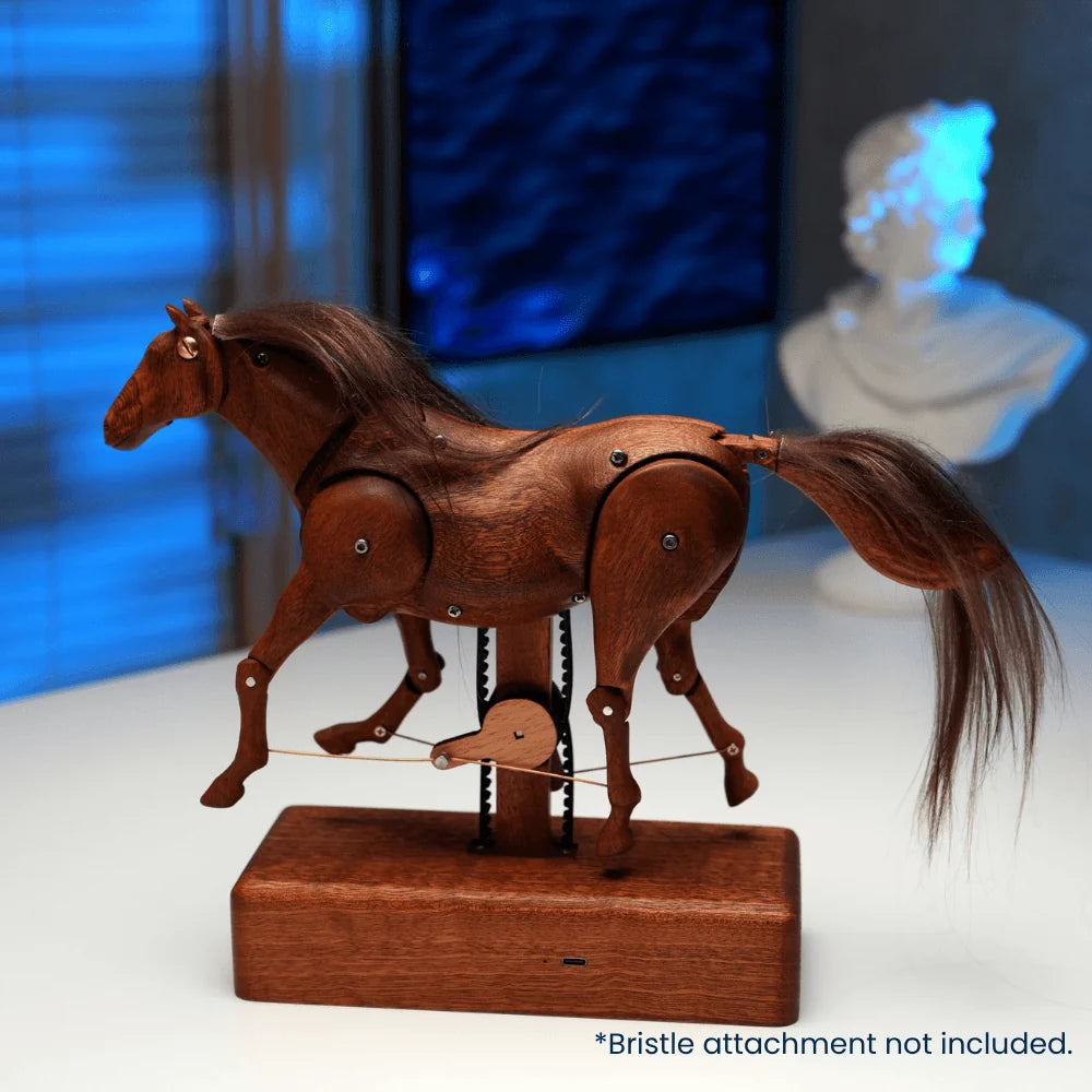 WarmFunDecor Handcrafted Wooden Horse Automaton