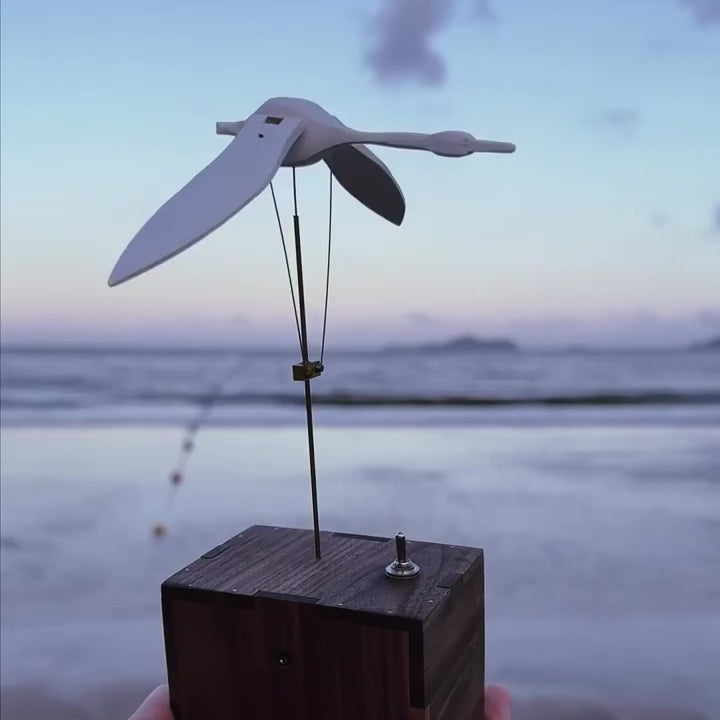 Handcrafted Wooden White Swan Automaton_Woodartwork_Deskdecor_Roomdecor_Stressrelief_WarmFunDecor