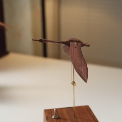 HandcraftedWalnutSwanAutomaton__Handmade_Roomdecor_Deskdecor_Woodartwork