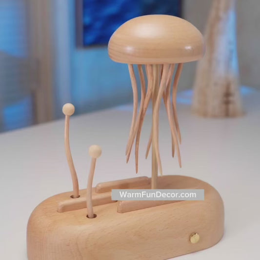 Handcrafted Wooden Jellyfish Automaton(Big)